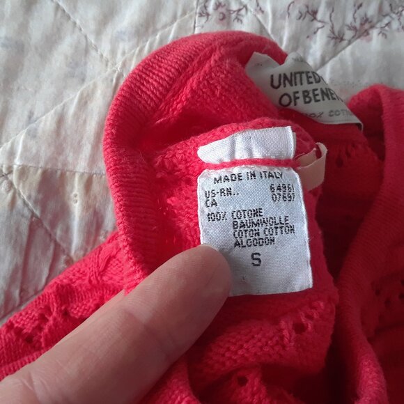 Vintage 90s United Colors of Benetton 100% Cotton Sweater - Picture 7 of 10